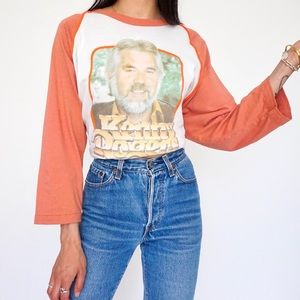 RARE Vintage Kenny Rogers 1983 US Tour Raglan